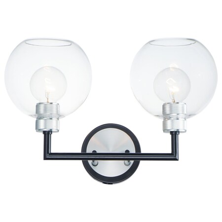 Maxim Vessel 2-Light Bath Vanity 21612CLBKAL